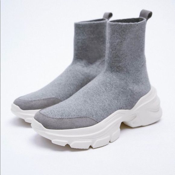 ZARA stretch knit sock sneaker - Picture 2 of 3